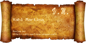 Vahl Martina névjegykártya